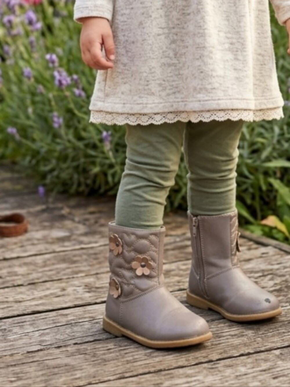 Rachel Shoes Kids Boots in Light Tan Rubber Sole